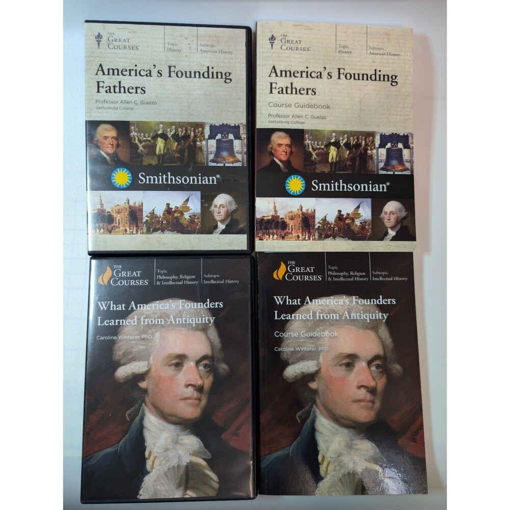 Great Courses DVD Lot 2 America’s Founding Fathers Antiquity + Course Guides